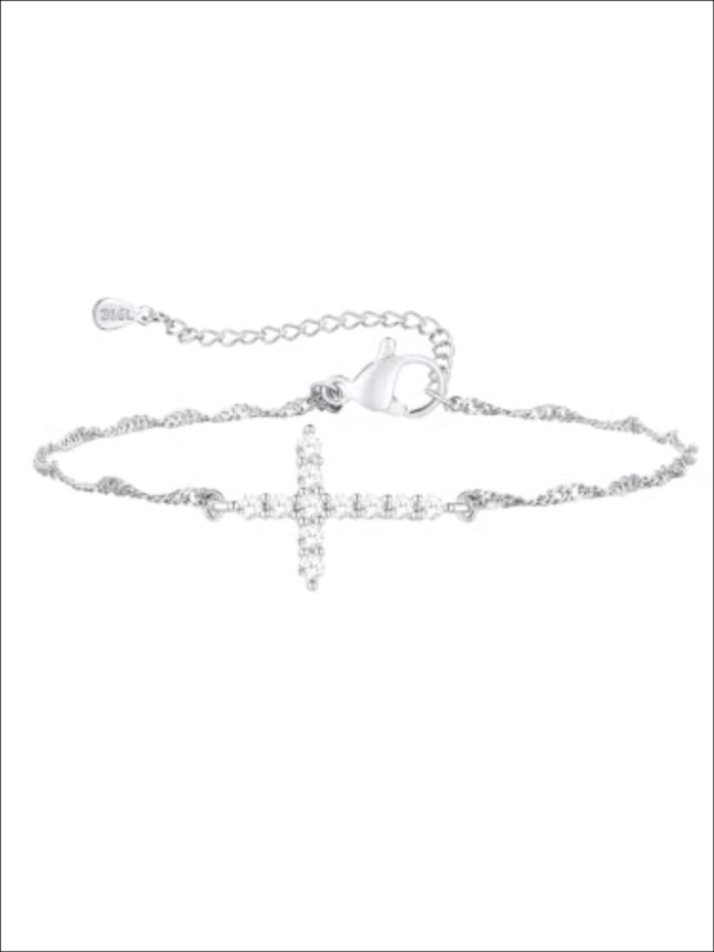 Women's Adjustable Stainless Steel Cross Bracelet Waterproof Chain